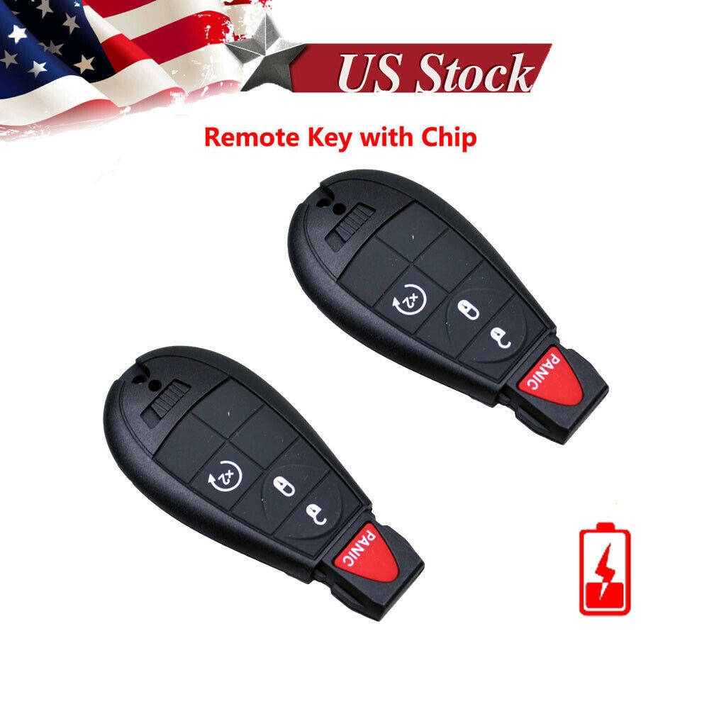 Uncut Keyless Entry Key Fob Remote Start for Jeep 2008 2009 2010 2011 2012 2013