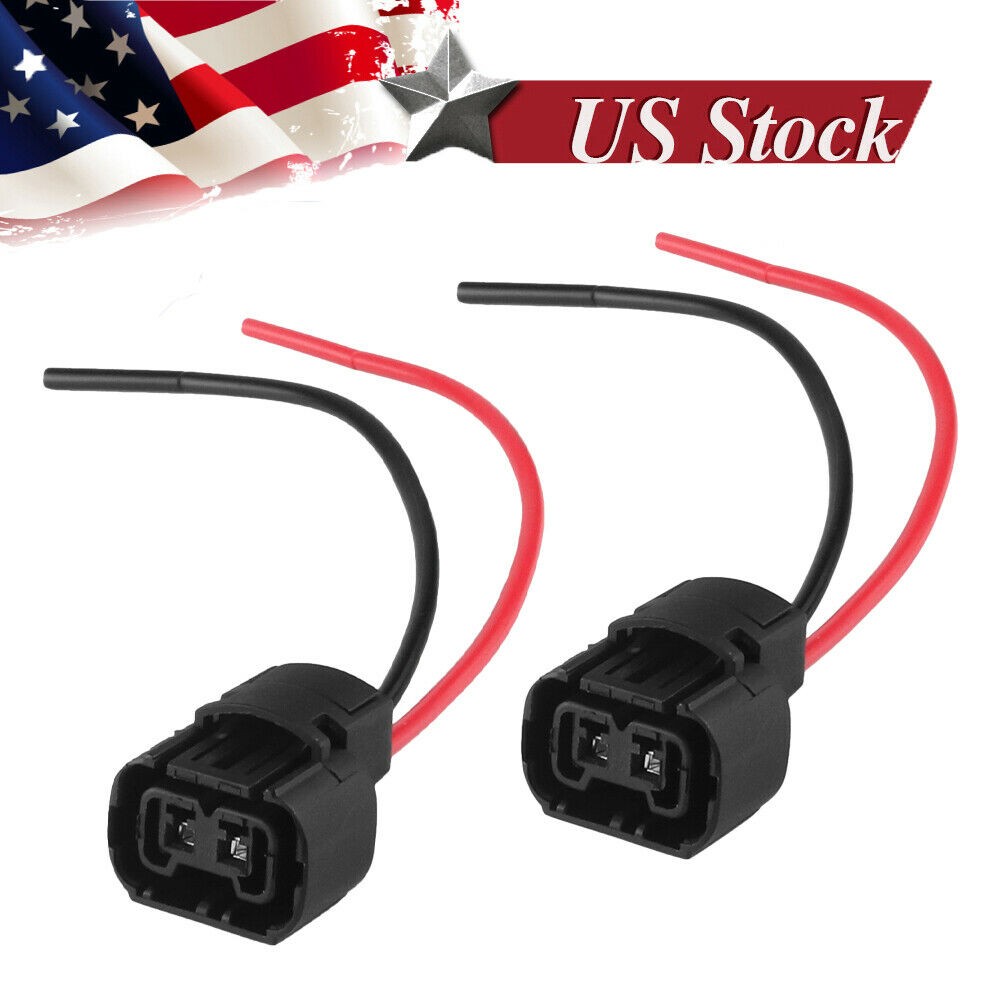 2Pcs Female Plug Connector Wiring Pigtail Harness For Fog Lights H16 5202 PS24W