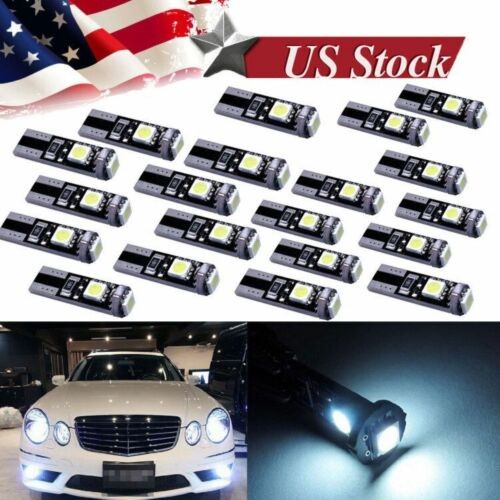 20 Xenon White Canbus Error Free W5W 2825 LED Bulbs For Mercedes Parking Lights