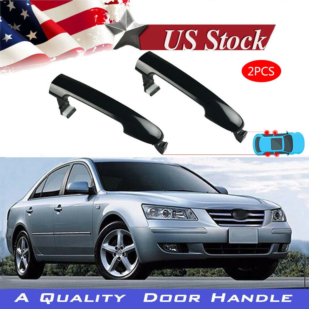 2Pcs Door Handle Exterior Front Or Rear Left Right Side For 06-10 Hyundai Sonata