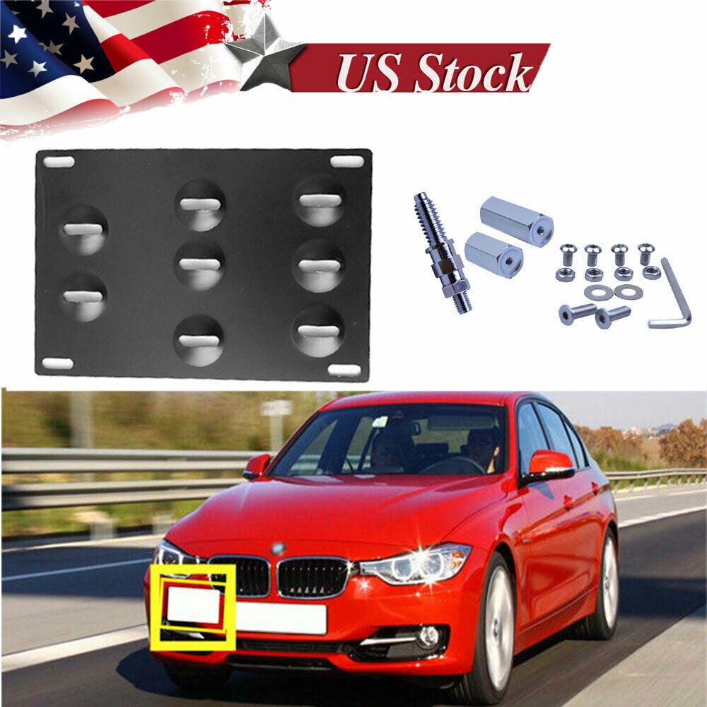 Bumper Tow Hook License Plate Mounting Bracket Fit Infiniti Q50 Q60 Nissan GTR