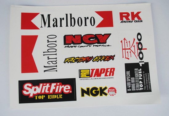 Racing Sticker Pack / Sheet / Kit Decals