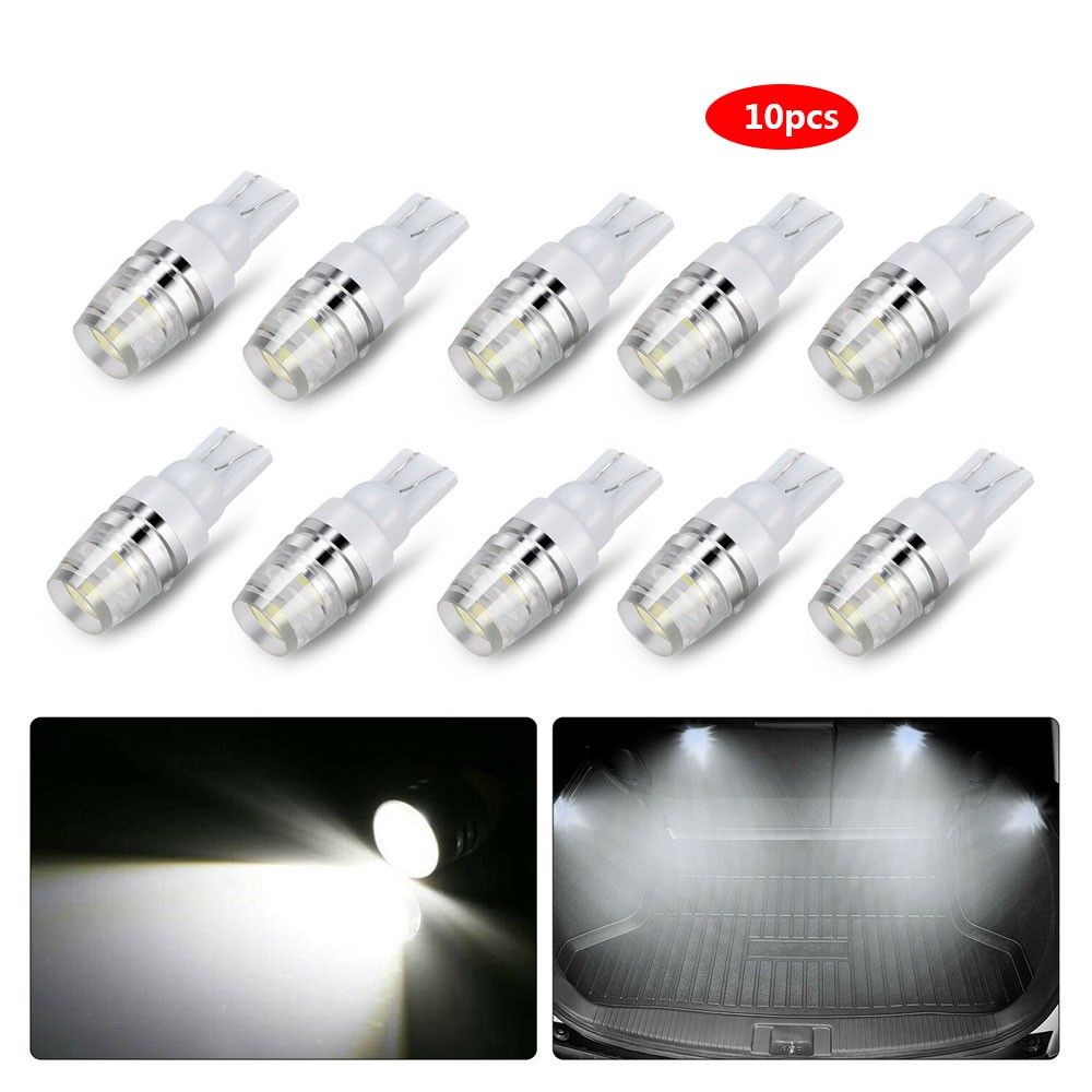 10pcs T10 Wedge Samsung High Power 1W LED Light Bulbs Xenon White 192 168 194