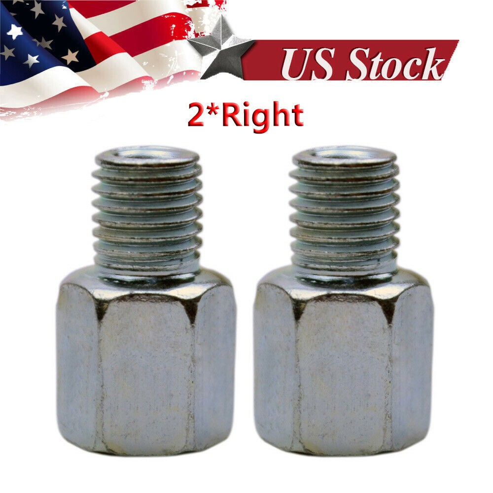 2PCS Motorcycle Rear View 8mm to 10mm/8mm Mirror Adapter Bolts Screw