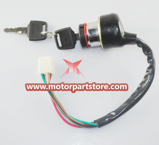 Ignition Key Switch Lock Key Electric 6 Wire For Motorcycle ATV