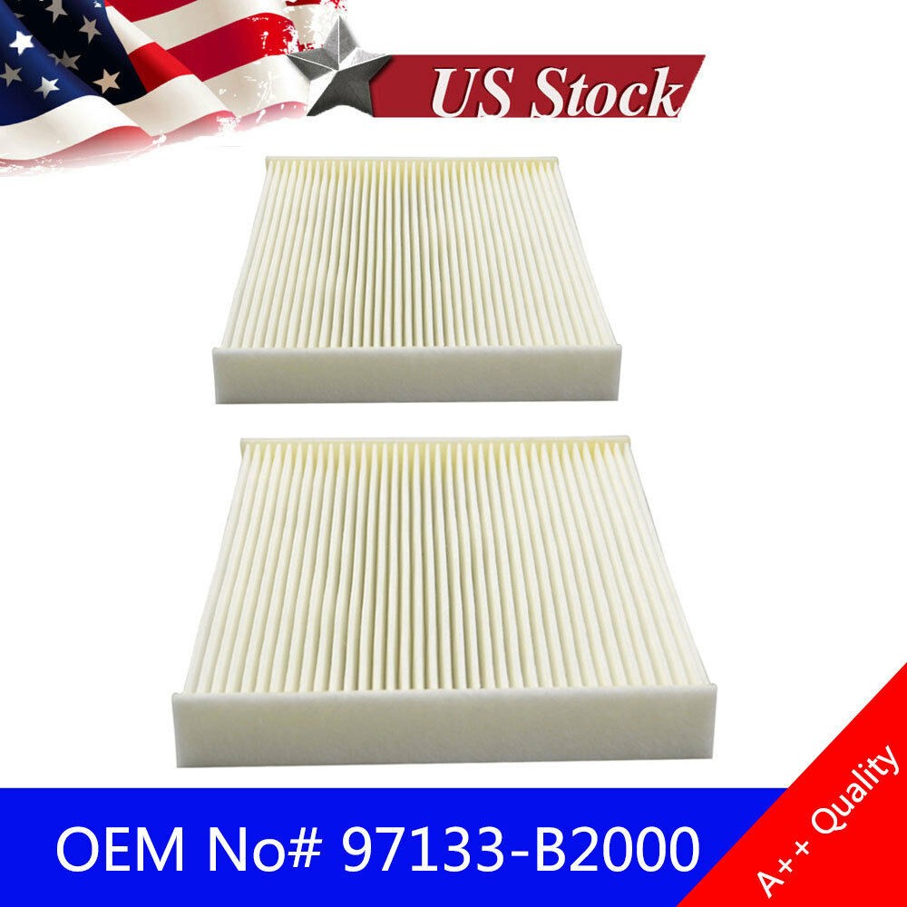 2Pcs Cabin Air Filter For 2015-2016 2019 Kia Soul Ev 2014-2019 Soul 1.6L 2.0L