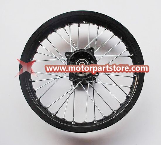 1.85 x 14 rear alloy rim with hub