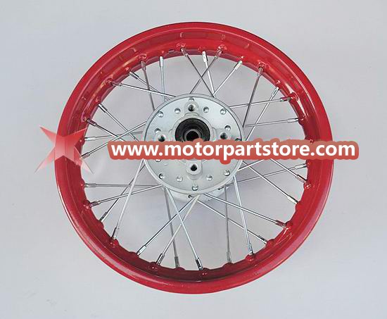 3.0 x 12 rear steel rim with hub