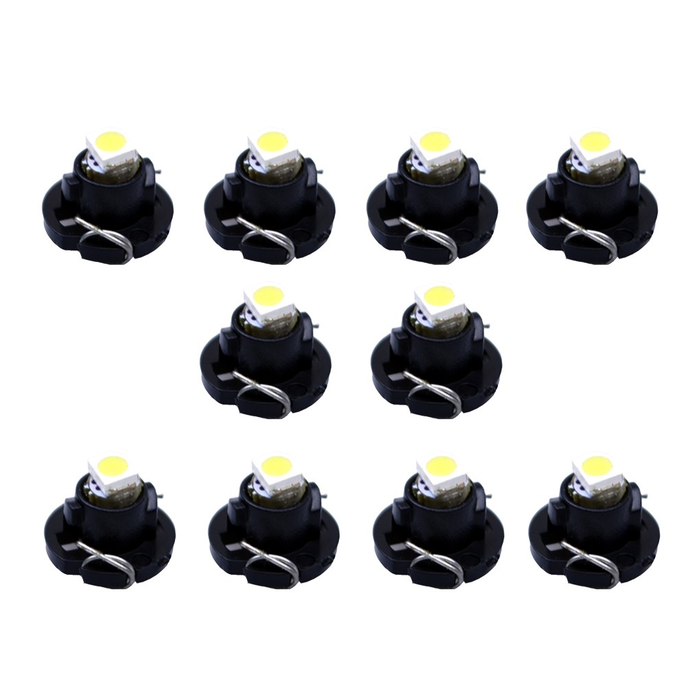 10x T5 Wedge 5050 SMD LED Bulbs Dash Dashboard Gauge Cluster Instrument Light