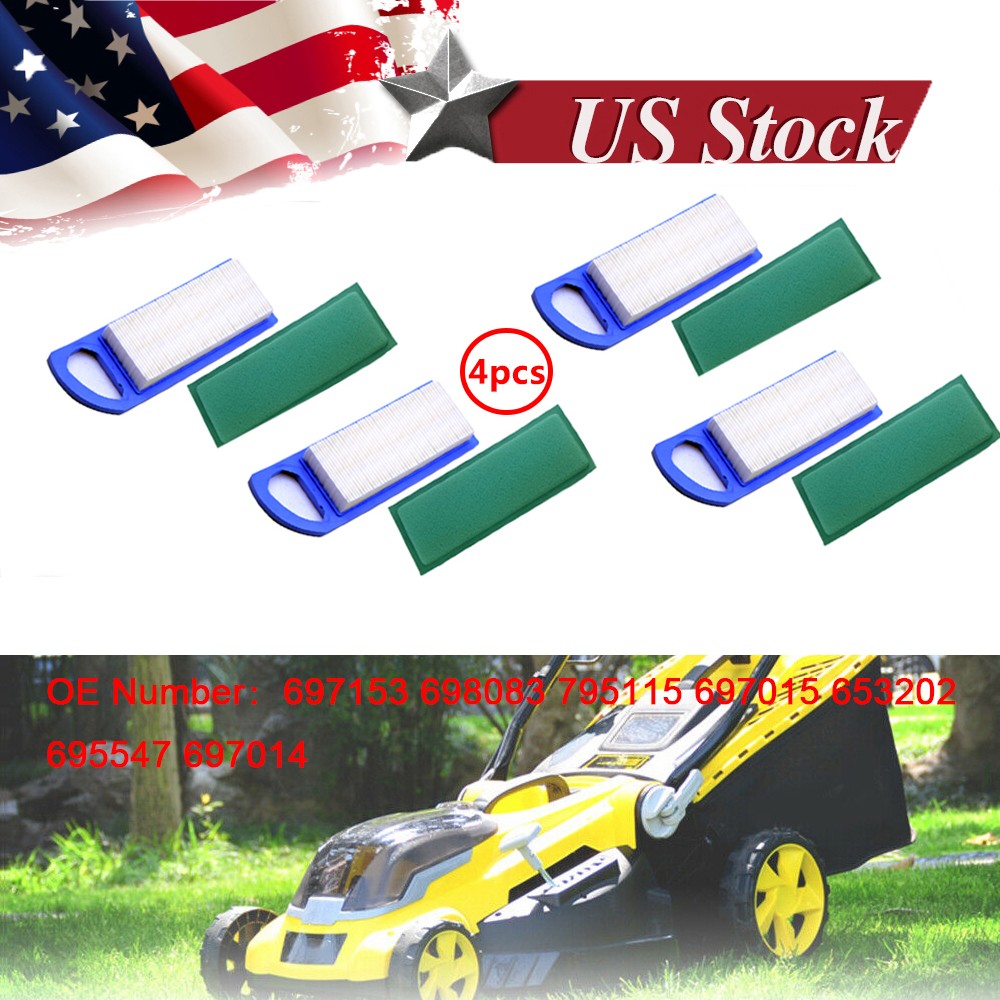 4Lawn Air Filter For B & S 697153 795115 794422 698083 697015 697014