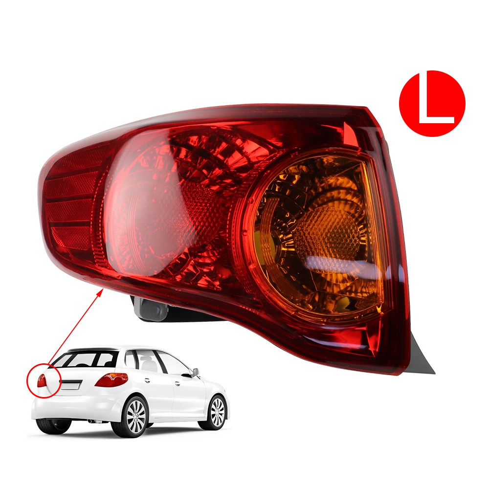 Tail Light for 2009-2010 Toyota Corolla LH Brake Lamp Outer Left Driver Side