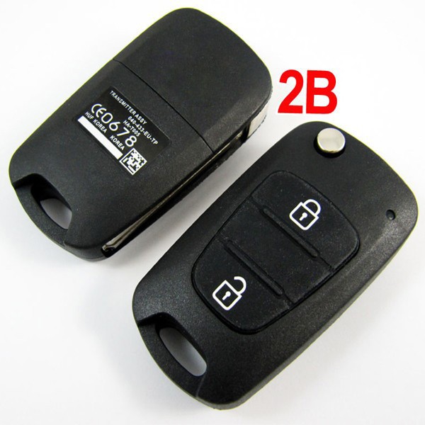 Modified Flip Remote Key Shell 2 Button For Hyundai Verna 