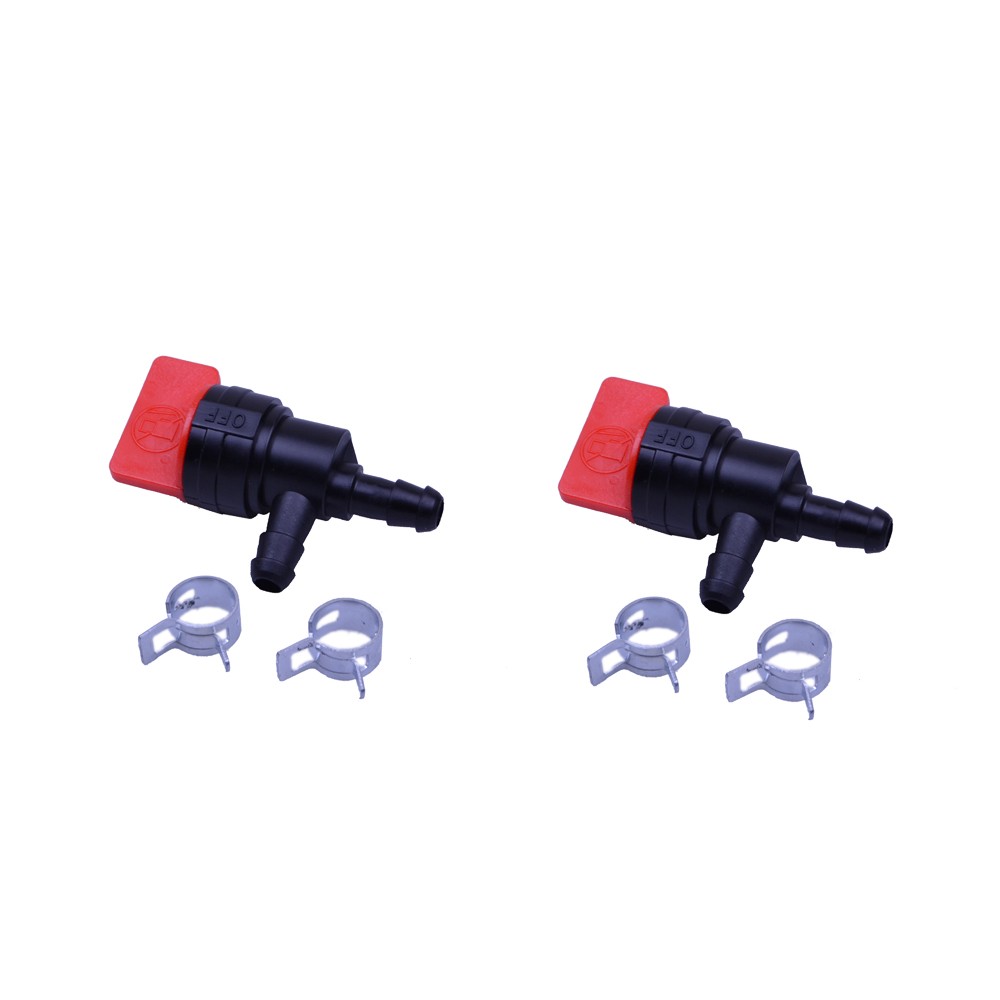 2x 1/4" InLine 90 Degree Fuel Gas Cut-Off Shut-Off Valve for Tecumseh 35857&4 Clamps