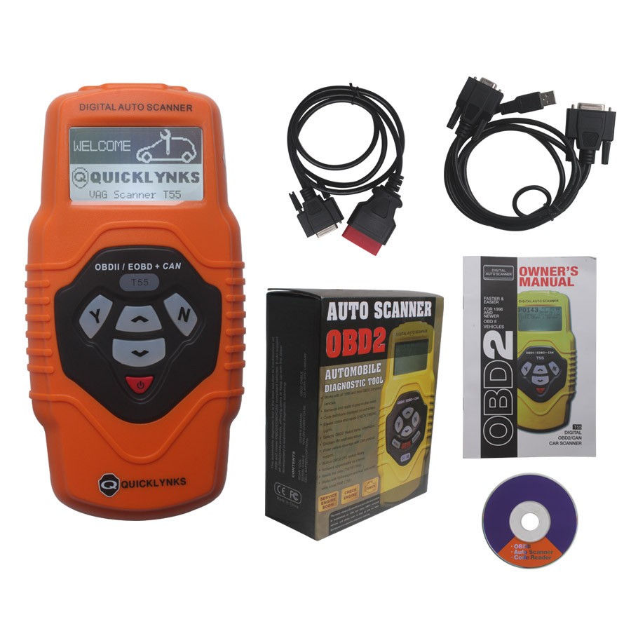 Multi-language OBDII Scanner T55 Free Update Online