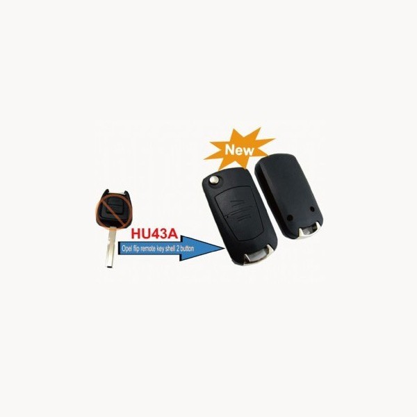 Buy Modified Flip Remote Key Shell 2 Button (HU43) for Opel