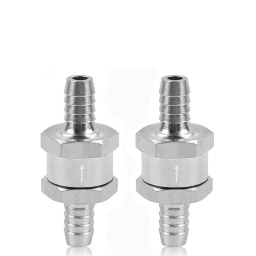 2PCS 10mm 3/8" Inline Check Valve Fuel Diesel Liquid Oil Air One Way Non Return
