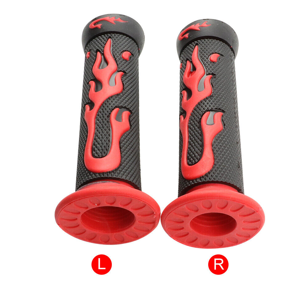 FOR HONDA CRF70 CRF80 CRF100 CRF150 CRF230 FLAME HAND GRIPS FLAMES GRIP BIKE SET