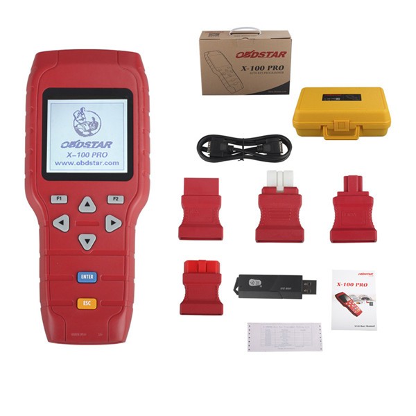 X-100 PRO Auto Key Programmer (C+D) Type for IMMO+Odometer+OBD Software Get EEPROM Adapter Free