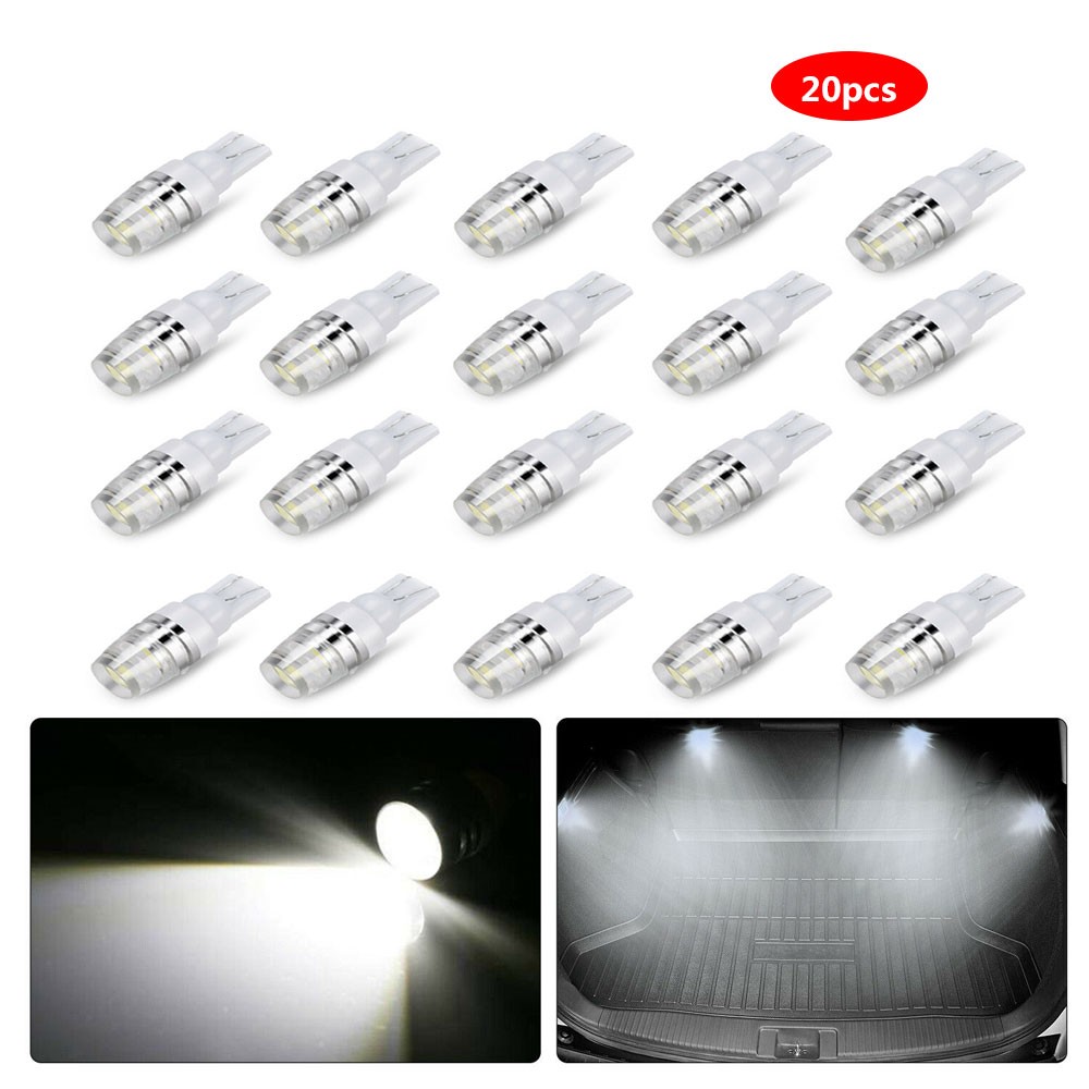 20x T10 1.5W Super Bright Xenon White PIR Lens LED Light Bulb 194 168 2825 W5W