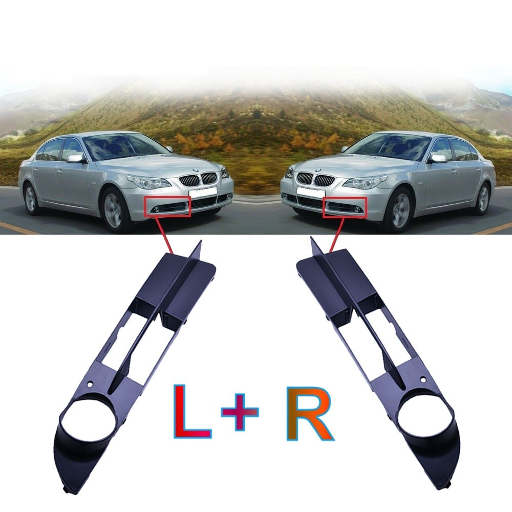 For 03-2007 BMW E60 E61 525i 530i Front Bumper Fog light Grille Grill Cover L&R