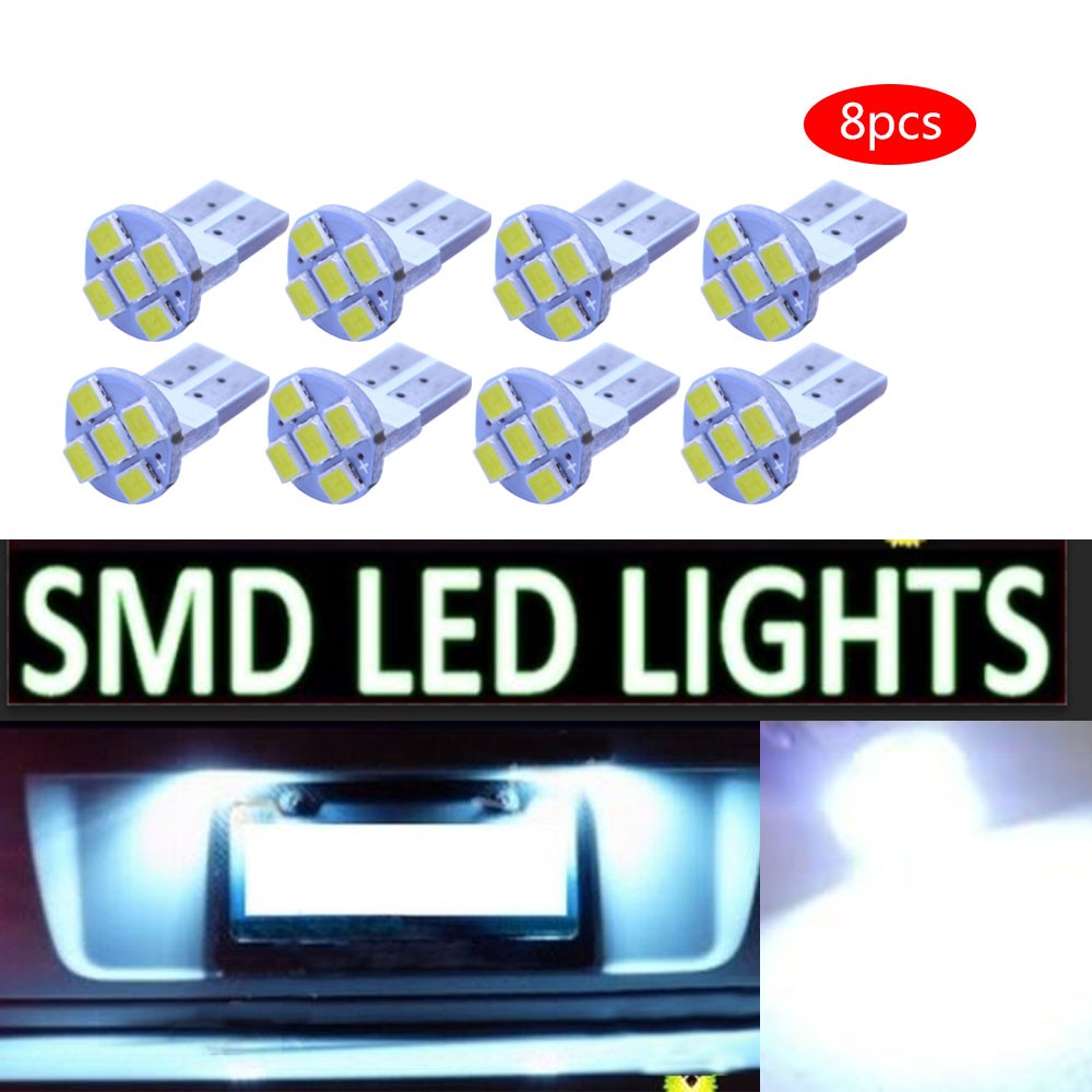 8 X White Led License Plate Tag Light Bulbs #Z1
