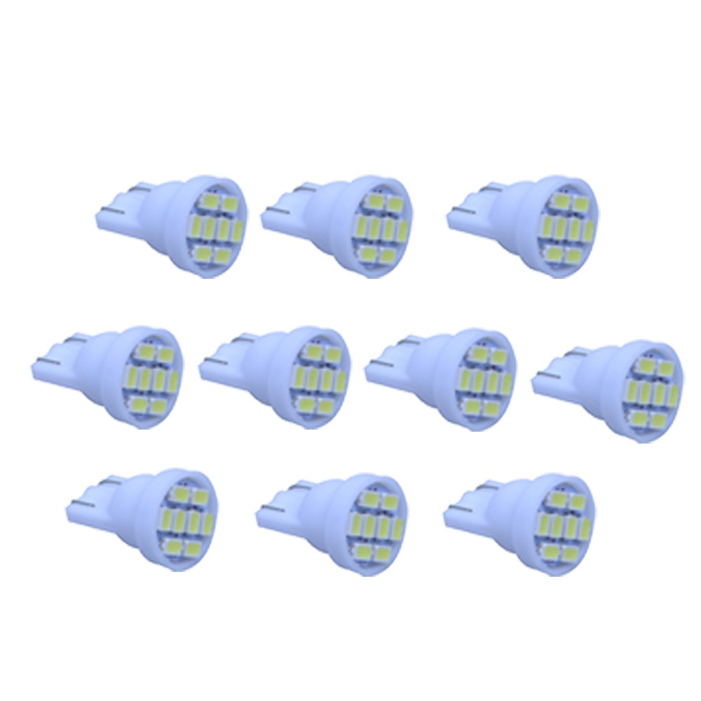 10 X Cool White T10 8smd LED Side Wedge Interior Light Bulb for W5W 194 168 2825 192