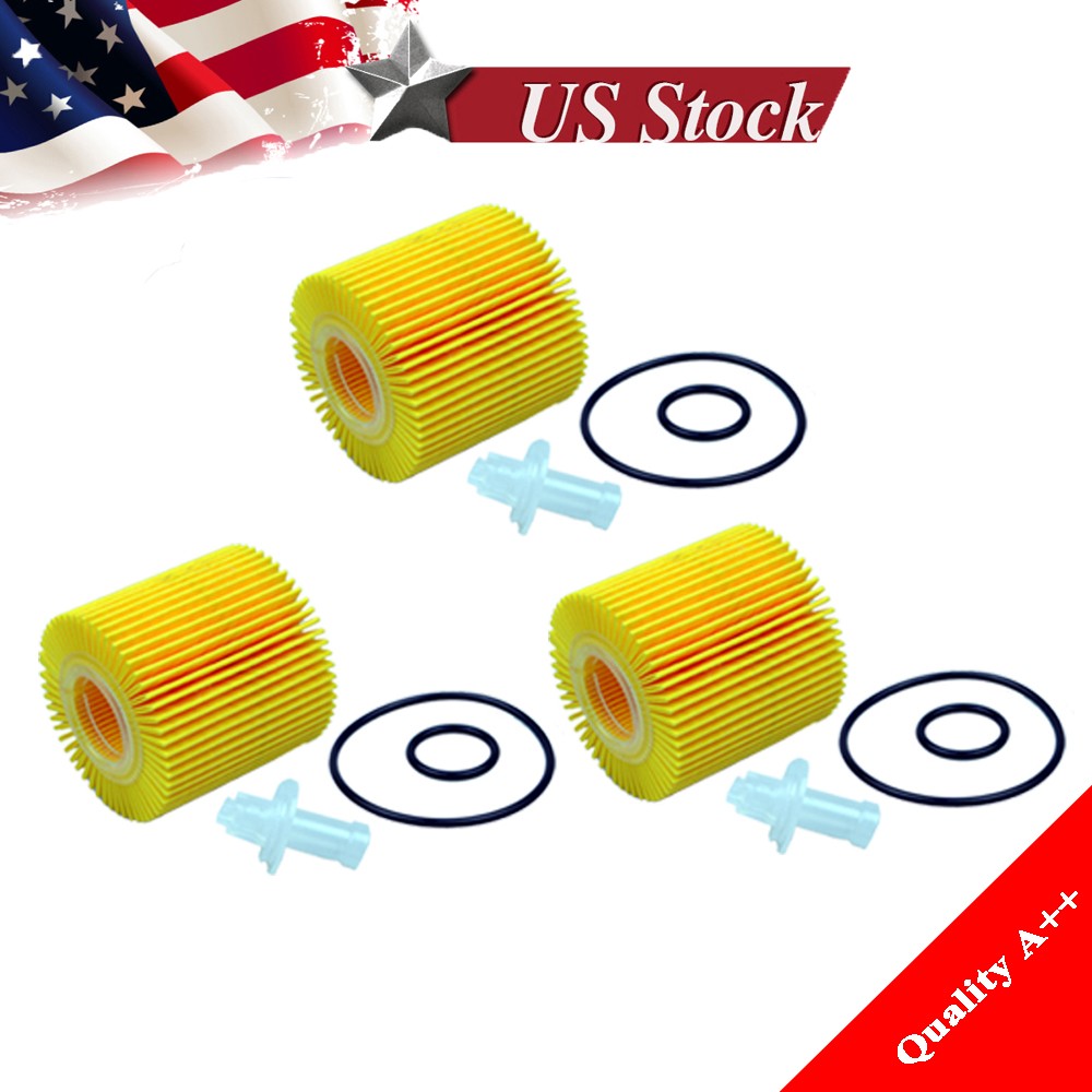 3pcs Oil Filter Kit 04152-YZZA1 FOR TOYOTA Avalon Camry Sienna Lexus ES350 RAV4