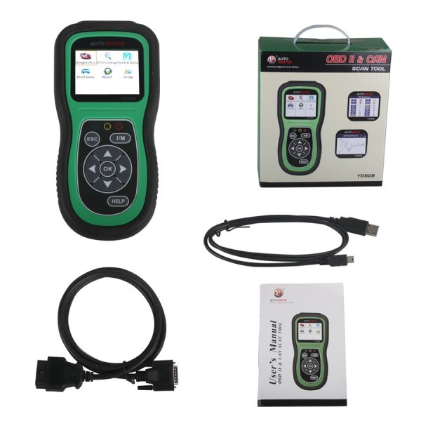 YD509 OBDII EOBD CAN Auto Code Scanner Support Multi-languages