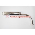 Chrome muffler exhaust 2-Stroke 49cc 60cc 66cc 80