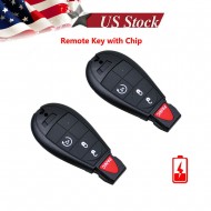 Uncut Keyless Entry Key Fob Remote Start for Jeep 2008 2009 2010 2011 2012 2013