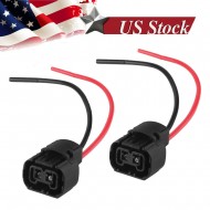 2Pcs Female Plug Connector Wiring Pigtail Harness For Fog Lights H16 5202 PS24W