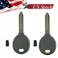 Pair Transponder Chip Ignition Car Key Replacement Blank for Jeep Chrysler Dodge