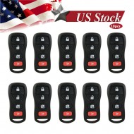 Lot10 Remote Keyless Entry Key Shell Fob Clicker Replace for Nissan Titan02-2016