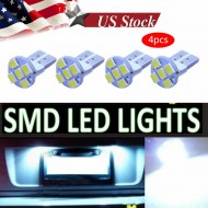4x T10 5-SMD White License Plate Tag Light Bulbs 158 168 192 194 W5W 2825