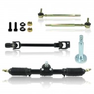 110CC GO KART STEERING WHEEL PARTS ASSEMBLY 443MM TIE ROD RACK ADJUSTABLE SHAFT