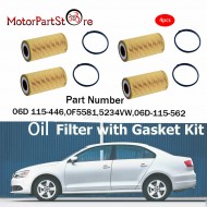 4 Pack Engine Oil Filter FOR AUDI VW OE# 06D 198 405/06D 115 562 HU 719/6 X