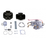 FOR YAMAHA PW 50 PW50 QT 50 QT50 CYLINDER PISTON CARBURETOR TOP END SET KIT CARB