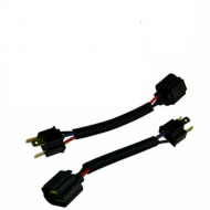 2x H4 9003 Male To H13 9008 Female Pigtail Headlight Conversion Harness Socket