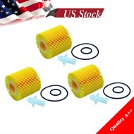 3pcs Oil Filter Kit 04152-YZZA1 FOR TOYOTA Avalon Camry Sienna Lexus ES350 RAV4