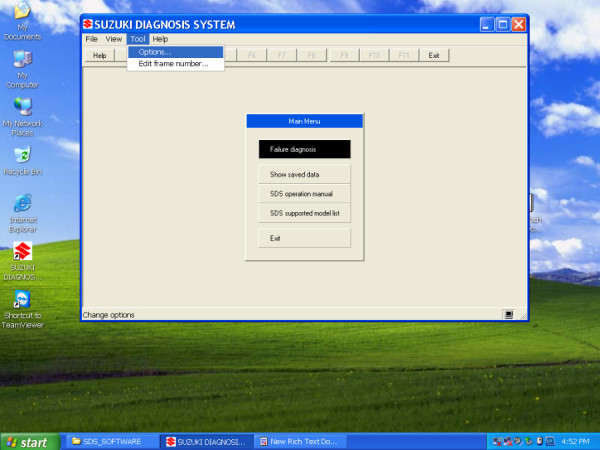 sds for suzuki motocycle diagnosis system display